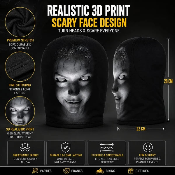 Car Headrest Ghost Face Cover – Creepy & Unique Car Interior Accessory