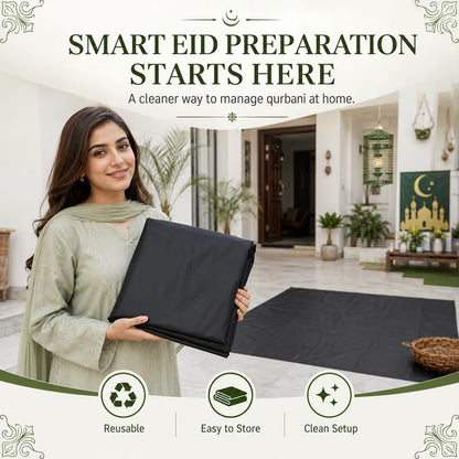 Meat Mat Premium Waterproof for Qurbani | Heavy Duty Reusable Cutting Sheet | Bakra Eid Hygiene Mat Pakistan