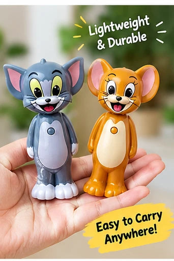 Tom & Jerry Toothbrush Set – 2-Piece Pair (Tom + Jerry) - Pop-Up Character & Soft Bristles