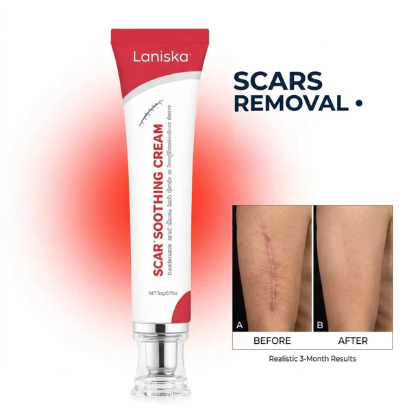 Laniska Scar Soothing Cream | 7-in-1 Skin Repair with Argan Oil, Shea Butter, Vitamin E & Hyaluronic Acid | Fades Scars, Warts & Scratches, Deep Hydration
