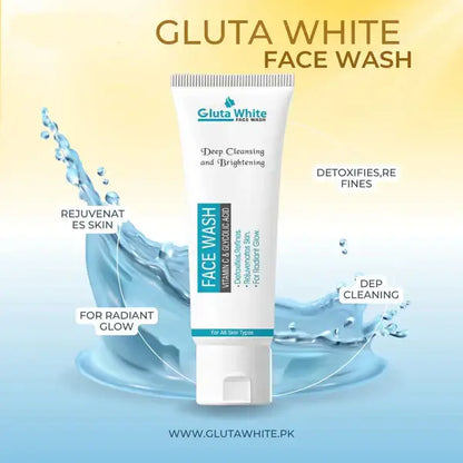 Gluta White Night Cream & Gluta White Face Wash (Free)