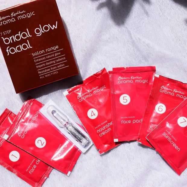Aroma Magic 7-Step Bridal Glow Facial Kit | Instant Radiance, Skin Brightening & Deep Hydration
