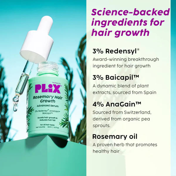 Rosemary Advanced Hair Growth Serum for Pattern Baldness | Promotes New Hair Growth