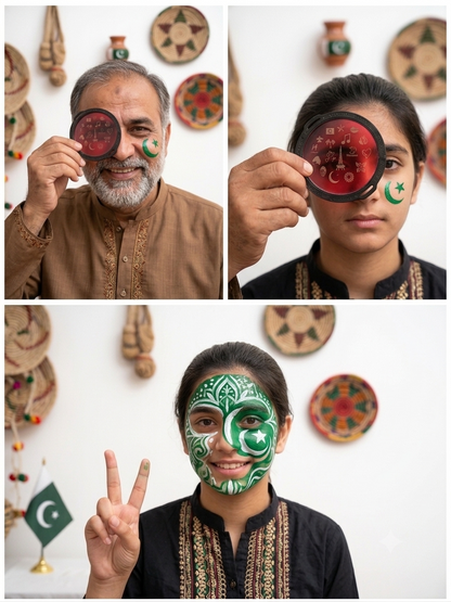 Face Painting Stencil Set (14 August Design)