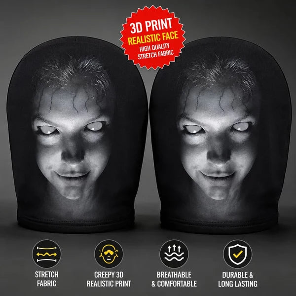 Car Headrest Ghost Face Cover – Creepy & Unique Car Interior Accessory
