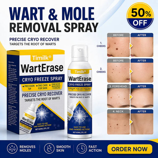 Timilk Wart & Mole Removal Spray | Painless, Fast Acting & Scar Free Skin | Best for Warts, Moles & Skin tags