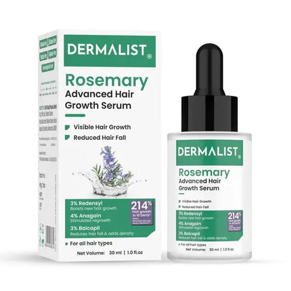 Dermalist Rosemary Hair Growth Non-Greasy Scalp Serum for Men & Women – 30 ml