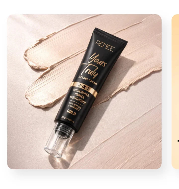 RENÉE Yours Truly 3-IN-1 Strobe Cream | Highlighter + Primer + Moisturiser | Gold